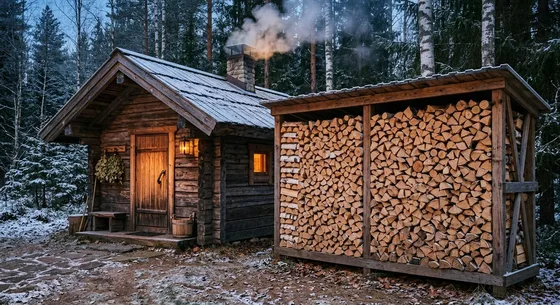 Укладка дров в Лобанове, улица Кооперативная, 15